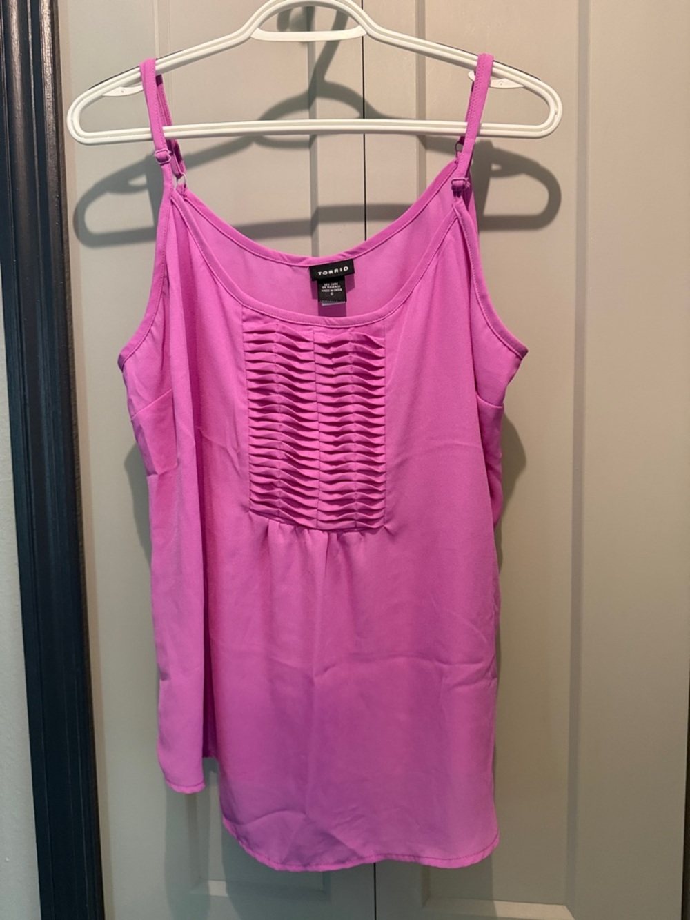 torrid Bright Pink Pleated Front Camisole